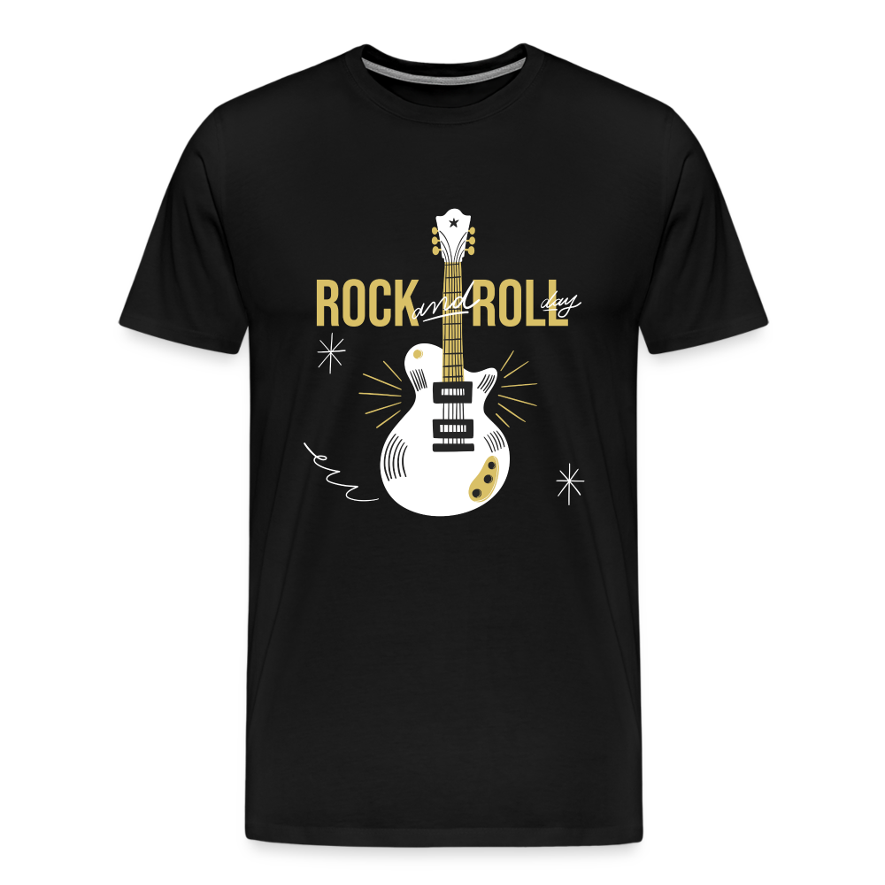 Rock and Roll all Day Premium T-Shirt Herren - Schwarz