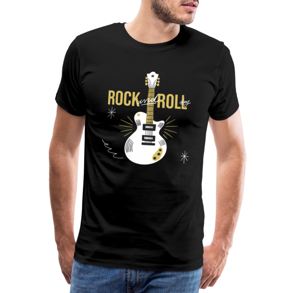 Rock and Roll all Day Premium T-Shirt Herren - Schwarz
