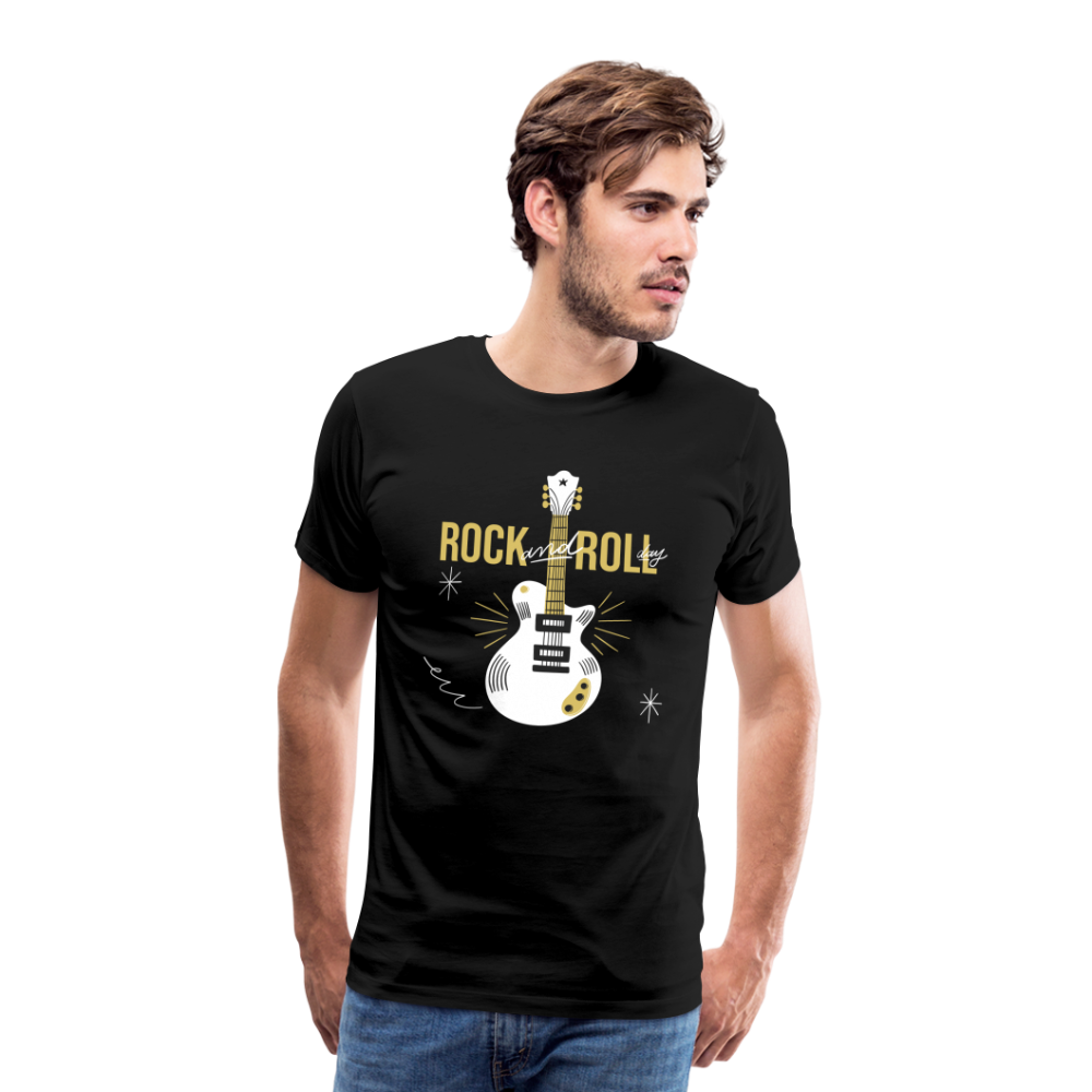 Rock and Roll all Day Premium T-Shirt Herren - Schwarz