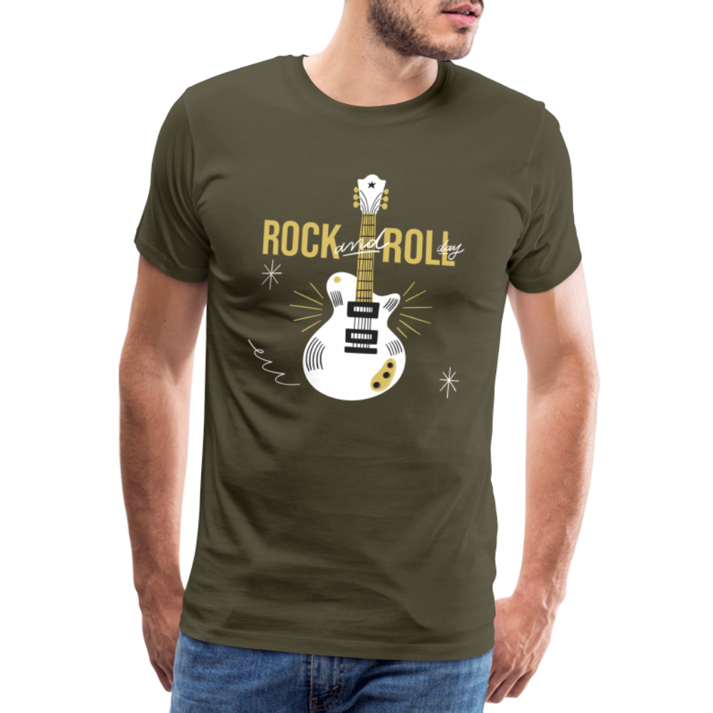 Rock and Roll all Day Premium T-Shirt Herren - Khaki