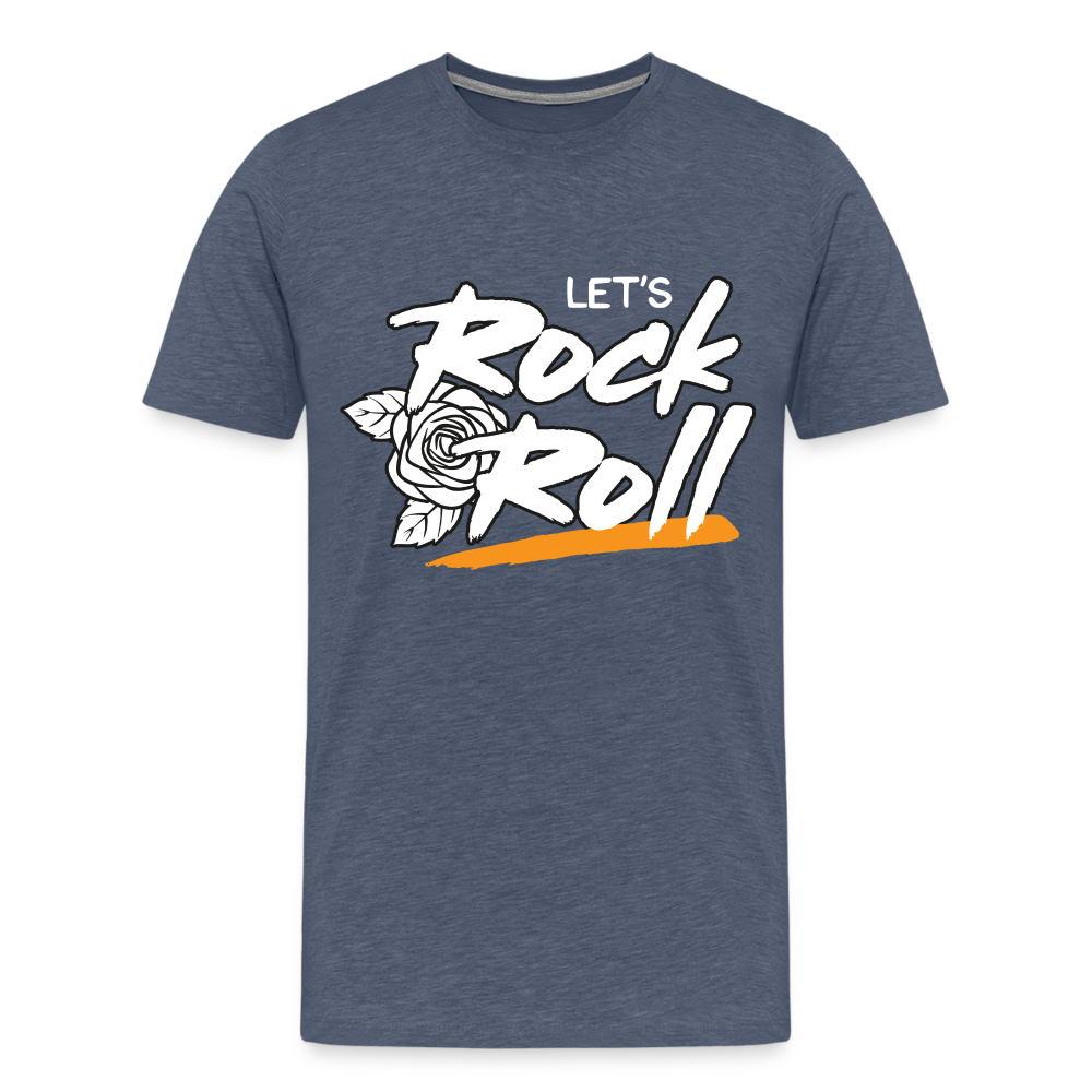 Lets Rock and Roll Premium T-Shirt Herren - Blau meliert