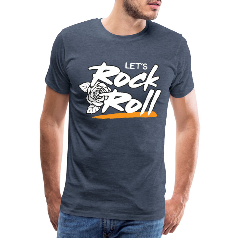 Lets Rock and Roll Premium T-Shirt Herren - Blau meliert