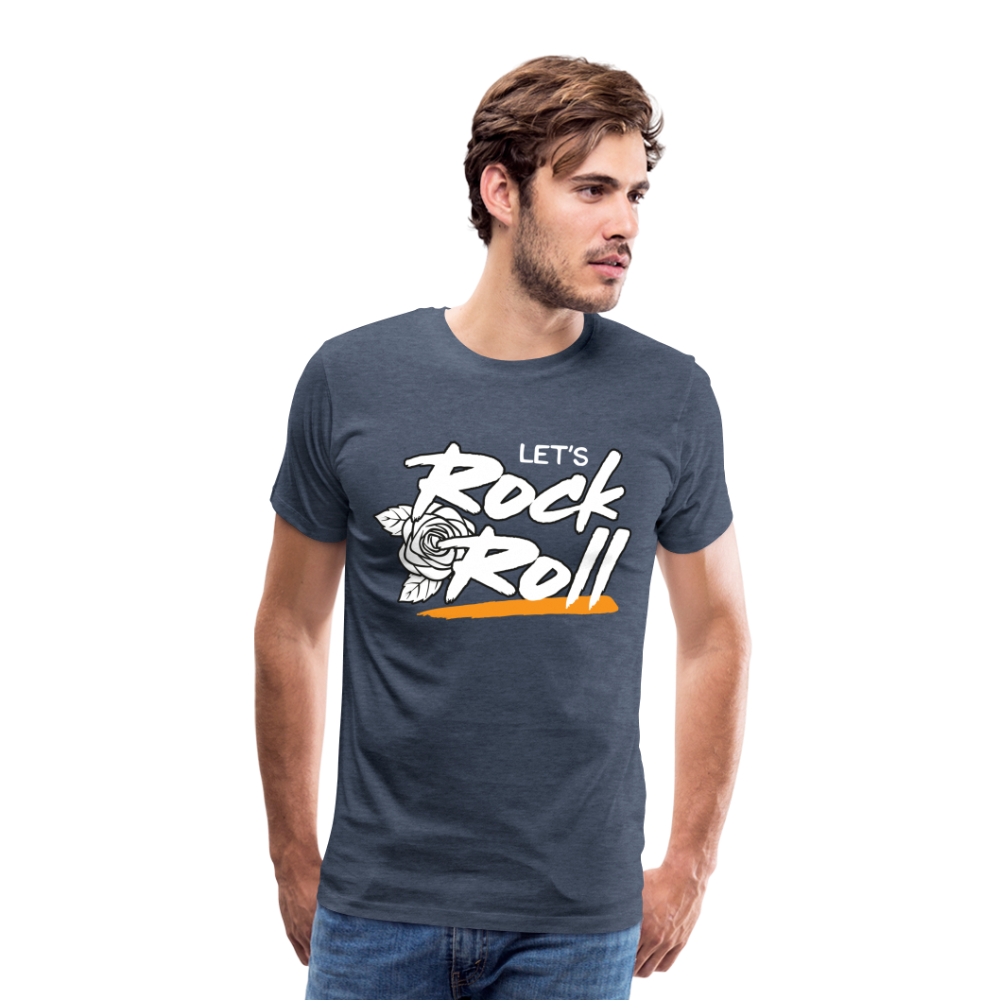 Lets Rock and Roll Premium T-Shirt Herren - Blau meliert