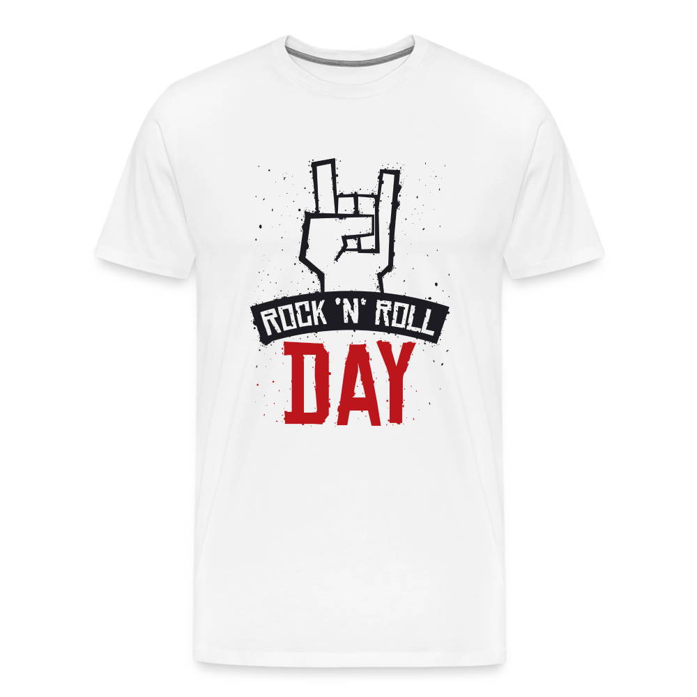 Rock and Roll Day Premium T-Shirt Herren - Weiß
