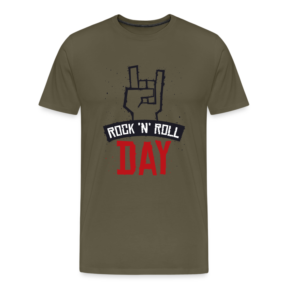 Rock and Roll Day Premium T-Shirt Herren - Khaki