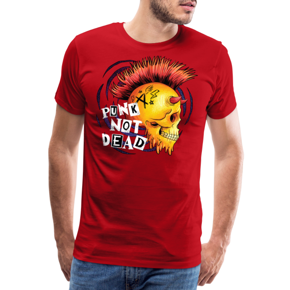 Punk not Dead Rock and Roll Premium T-Shirt Herren - Rot