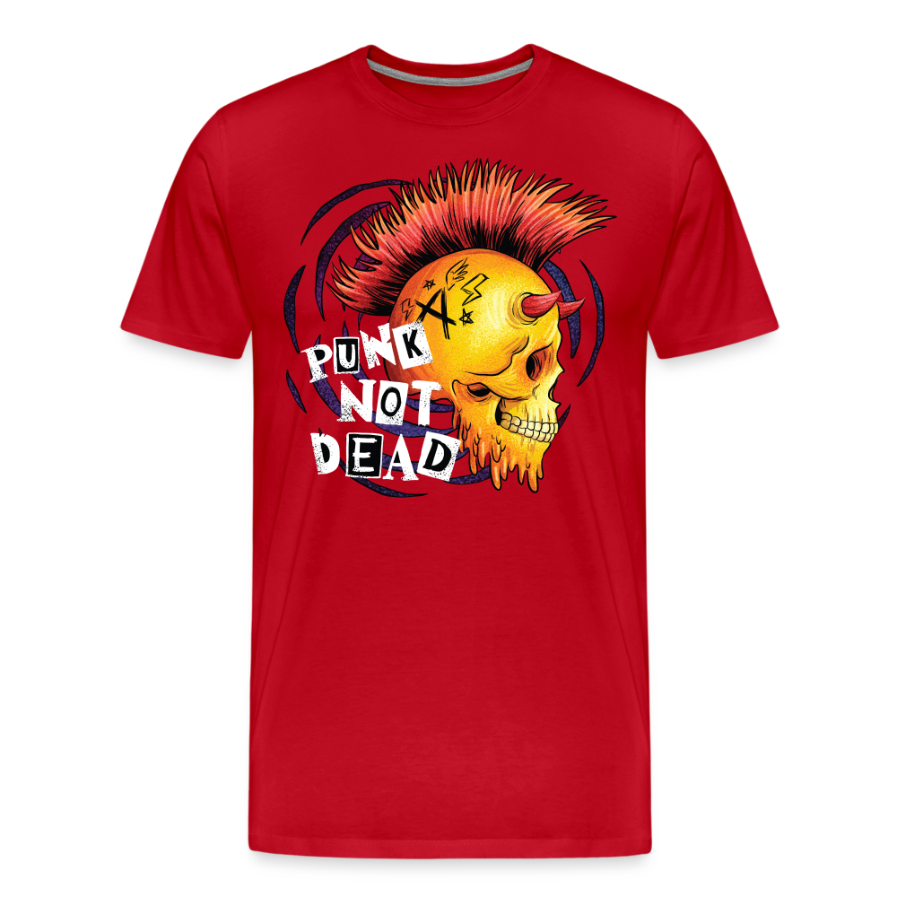 Punk not Dead Rock and Roll Premium T-Shirt Herren - Rot