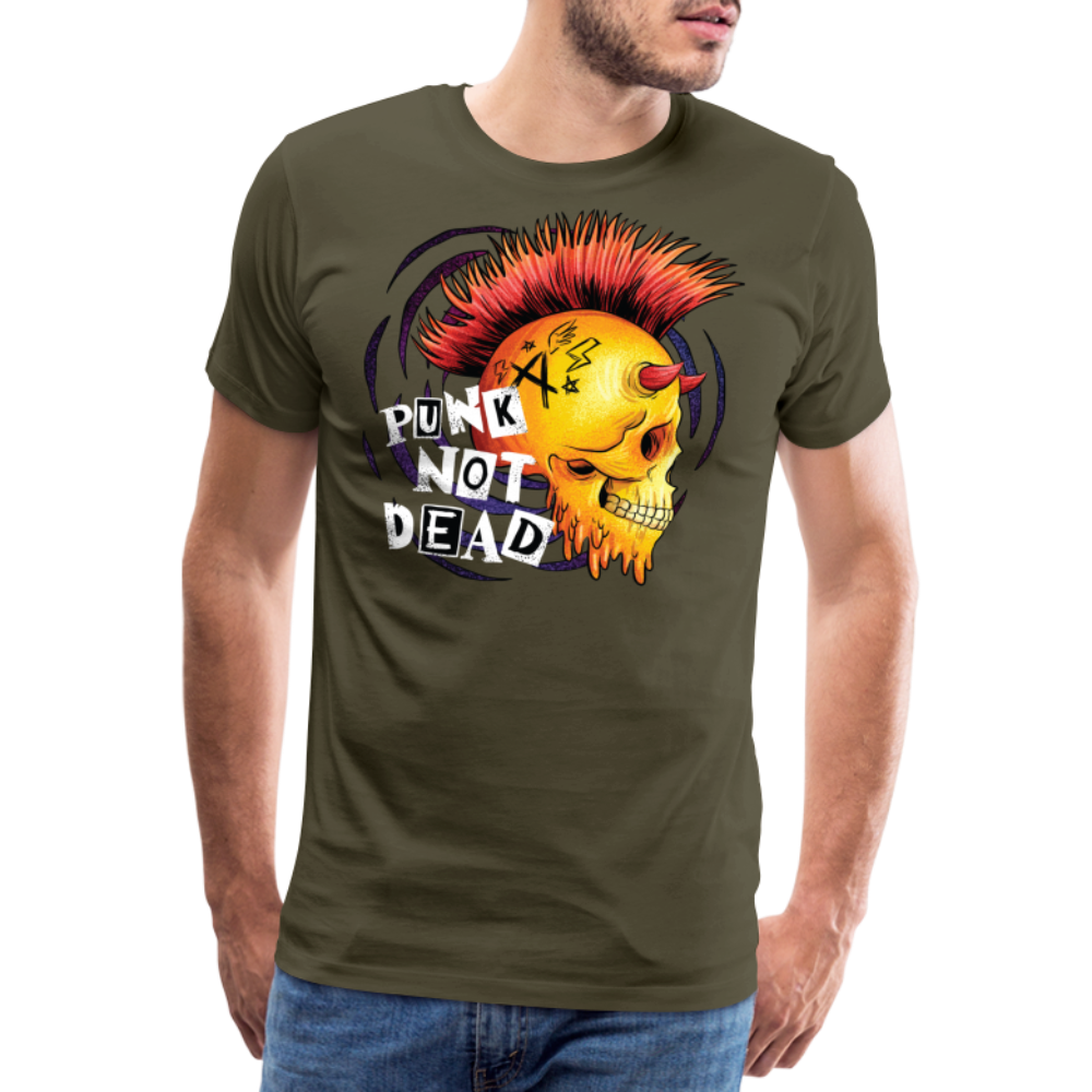 Punk not Dead Rock and Roll Premium T-Shirt Herren - Khaki