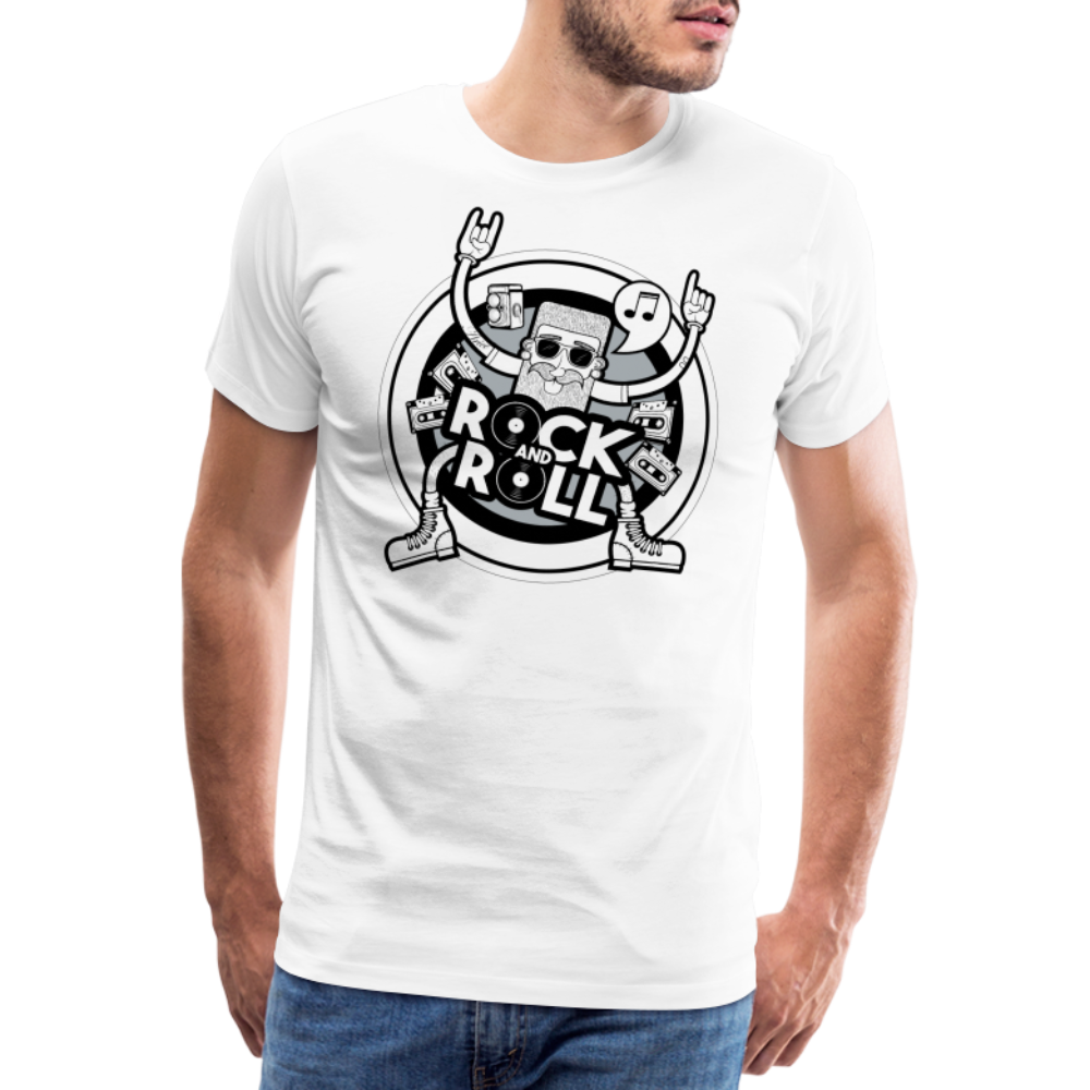 Rock and Roll Musik Premium T-Shirt Herren - Weiß