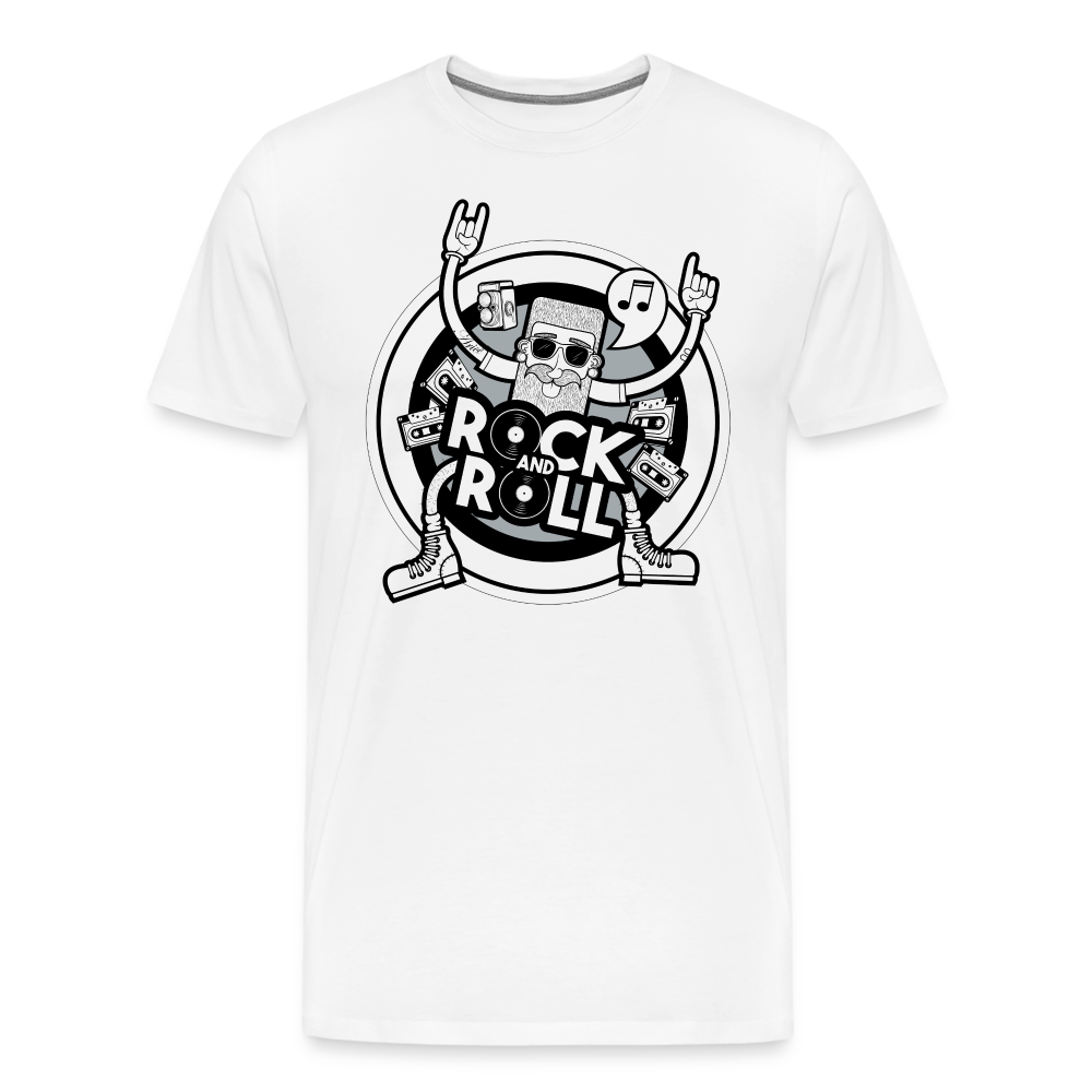 Rock and Roll Musik Premium T-Shirt Herren - Weiß