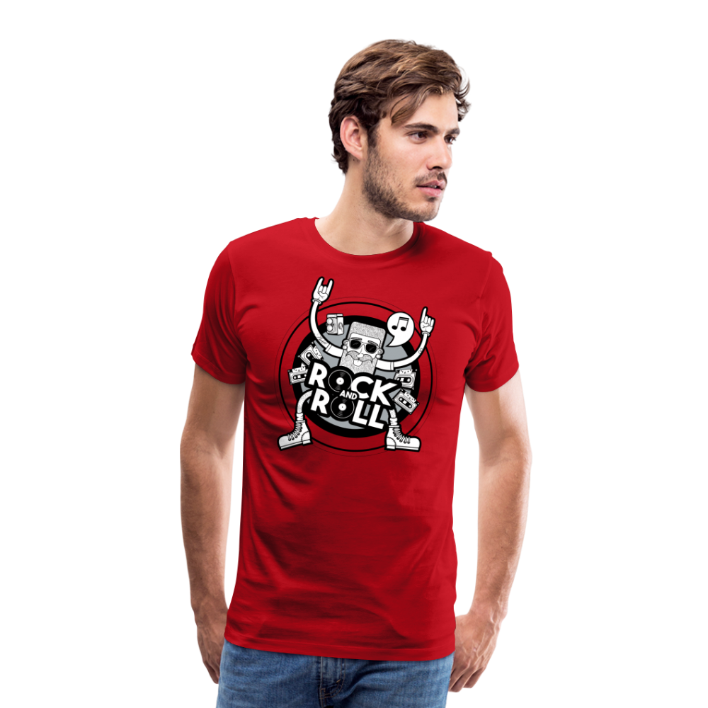 Rock and Roll Musik Premium T-Shirt Herren - Rot