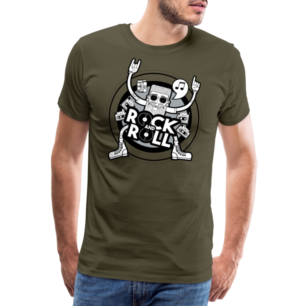 Rock and Roll Musik Premium T-Shirt Herren - Khaki