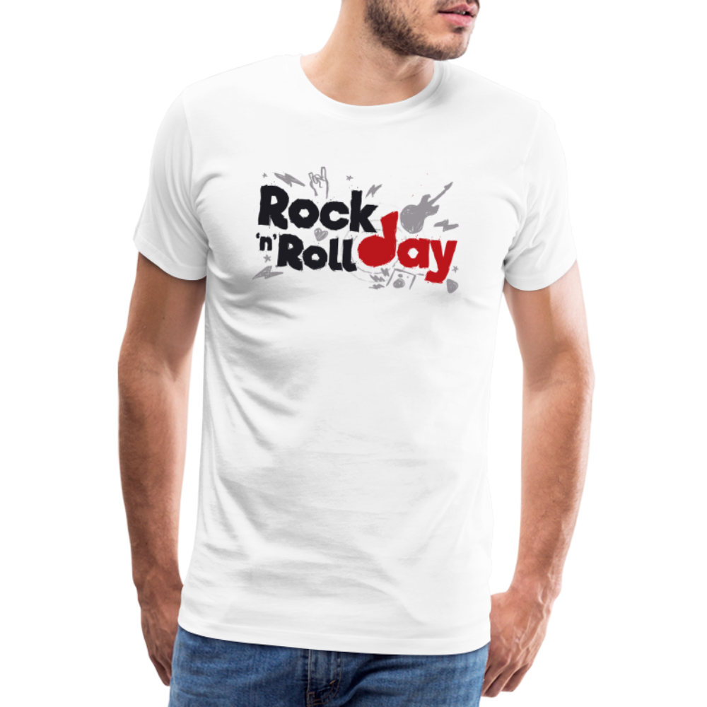 Rock n Roll Day Premium T-Shirt Herren - Weiß