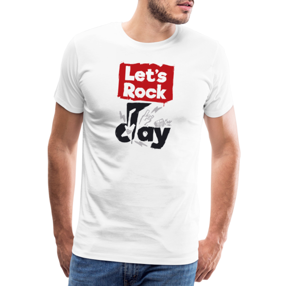 Lets Rock Day Rock n Roll Premium T-Shirt Herren - Weiß