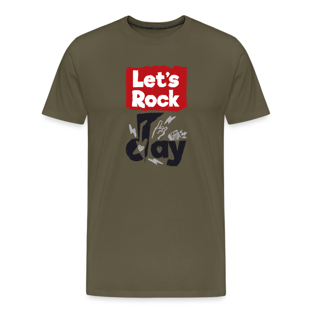 Lets Rock Day Rock n Roll Premium T-Shirt Herren - Khaki