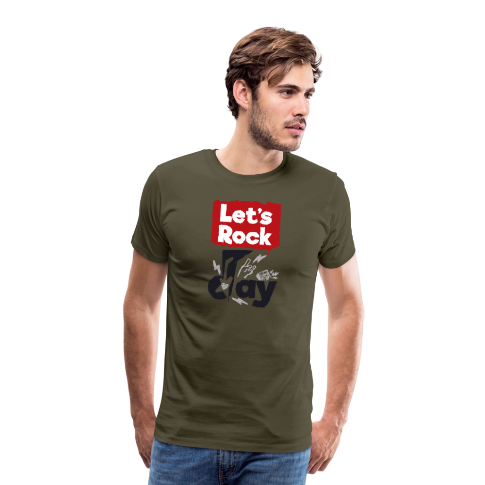 Lets Rock Day Rock n Roll Premium T-Shirt Herren - Khaki