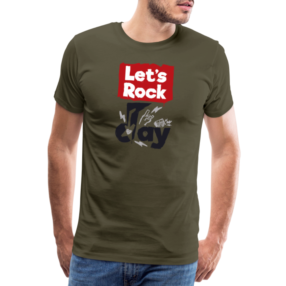 Lets Rock Day Rock n Roll Premium T-Shirt Herren - Khaki