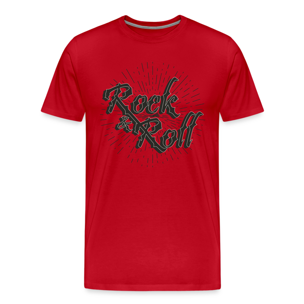 Rock & Roll Premium T-Shirt Herren - Rot