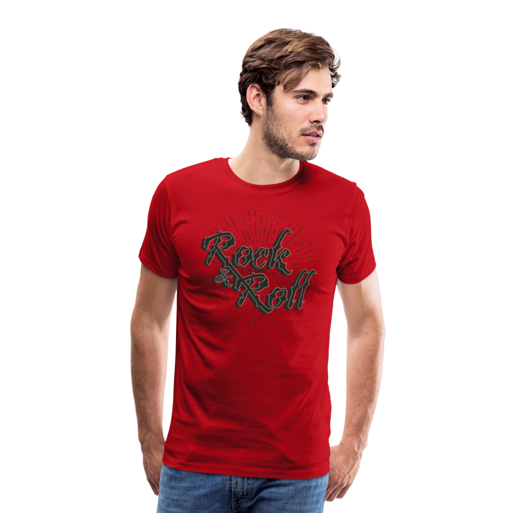 Rock & Roll Premium T-Shirt Herren - Rot