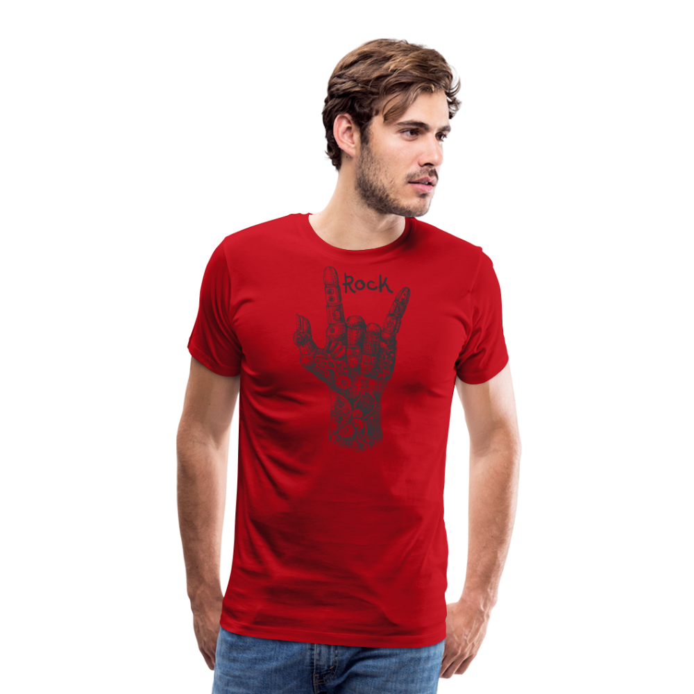 Rock Rock & Roll Premium T-Shirt Herren - Rot