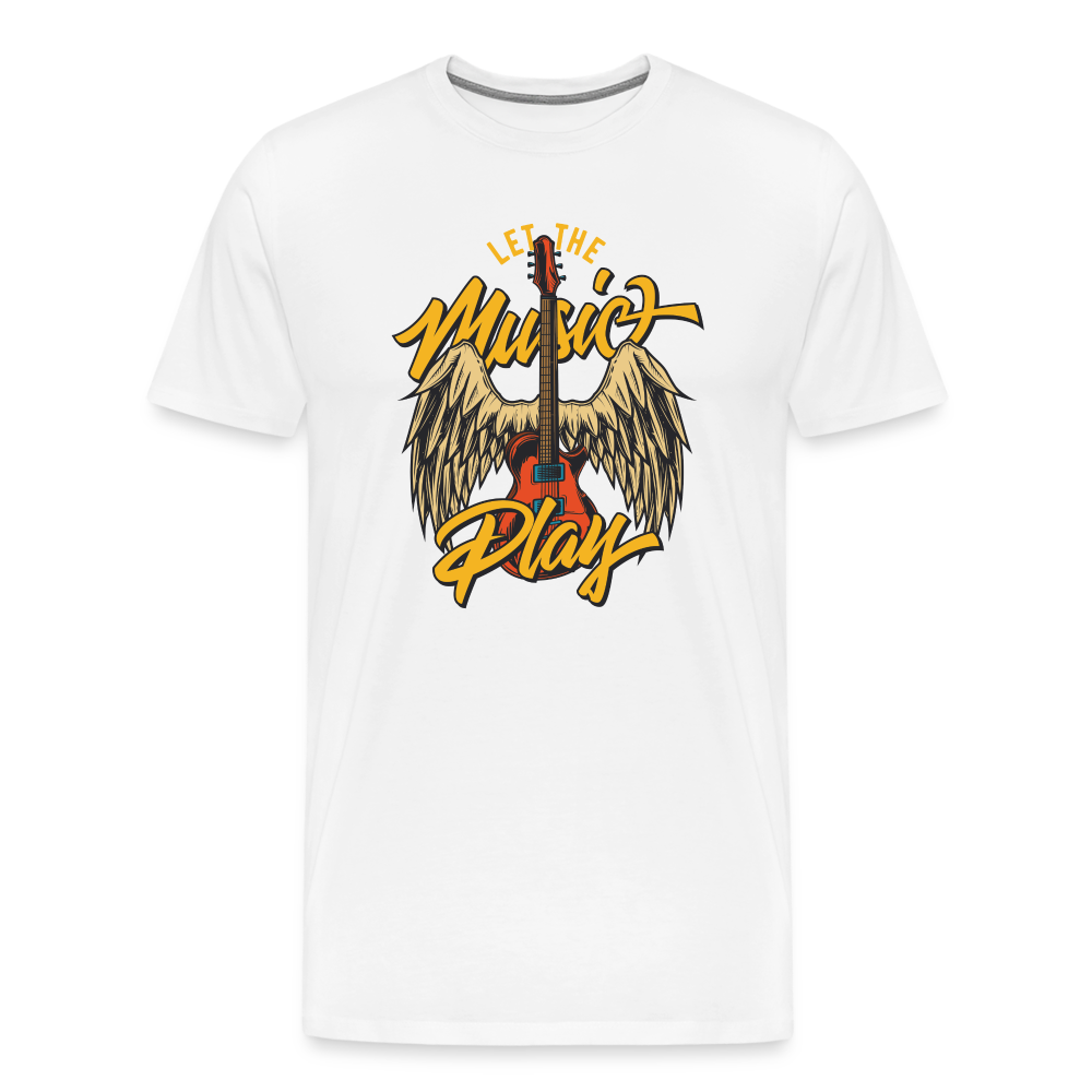 Let the Music play Rock n Roll Premium T-Shirt Herren - Weiß