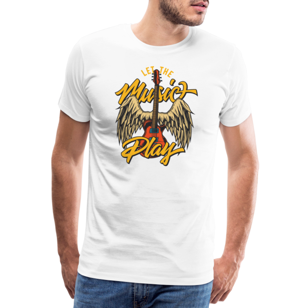 Let the Music play Rock n Roll Premium T-Shirt Herren - Weiß