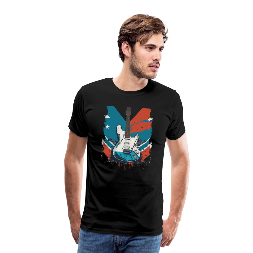 Rock n Roll Gitarre 2 Premium T-Shirt Herren - Schwarz