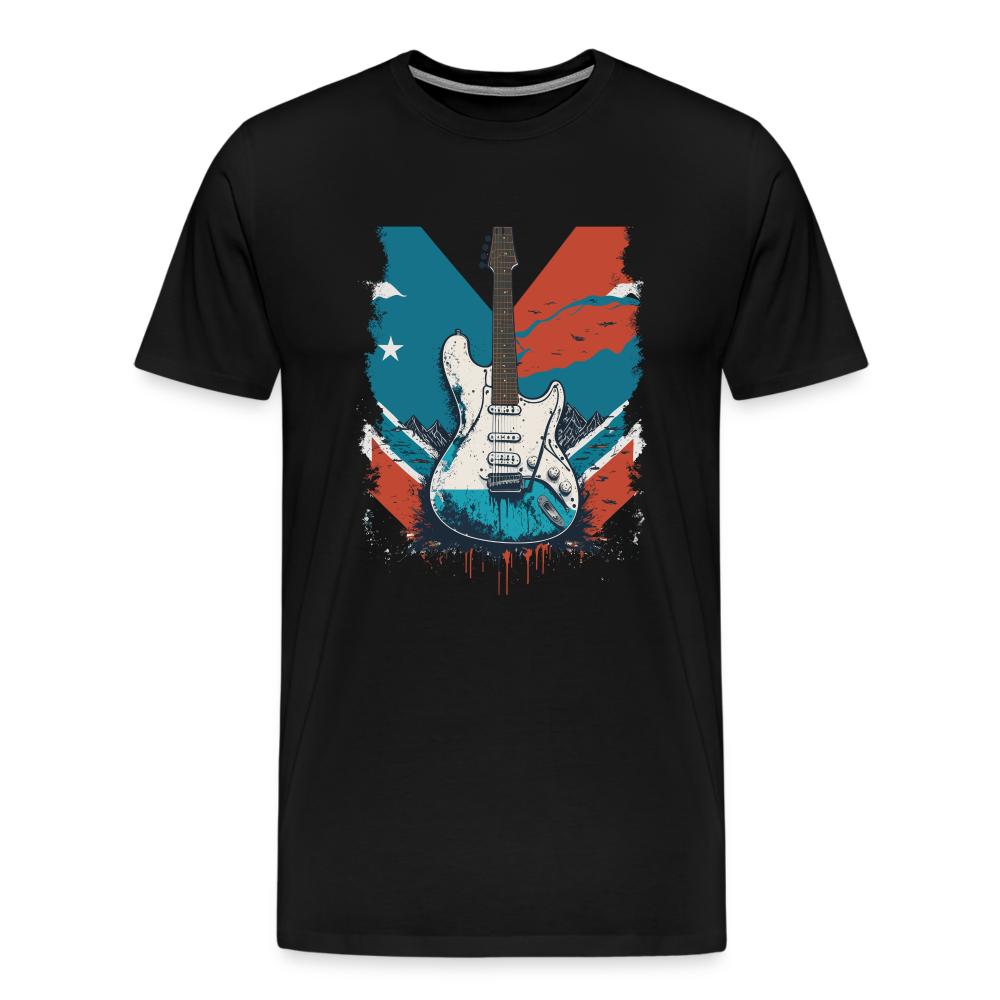 Rock n Roll Gitarre 2 Premium T-Shirt Herren - Schwarz
