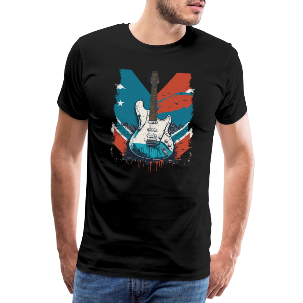 Rock n Roll Gitarre 2 Premium T-Shirt Herren - Schwarz