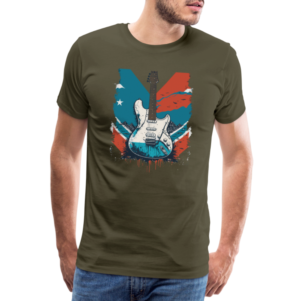 Rock n Roll Gitarre 2 Premium T-Shirt Herren - Khaki