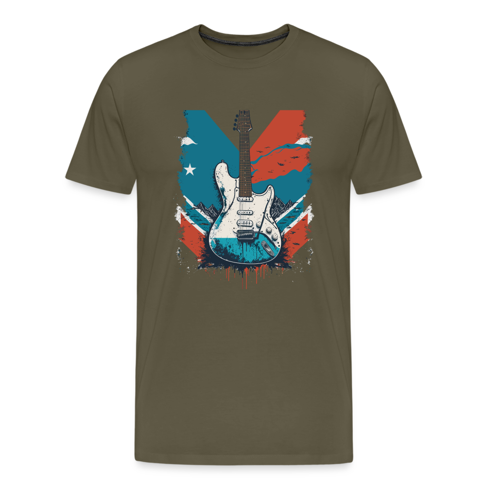 Rock n Roll Gitarre 2 Premium T-Shirt Herren - Khaki