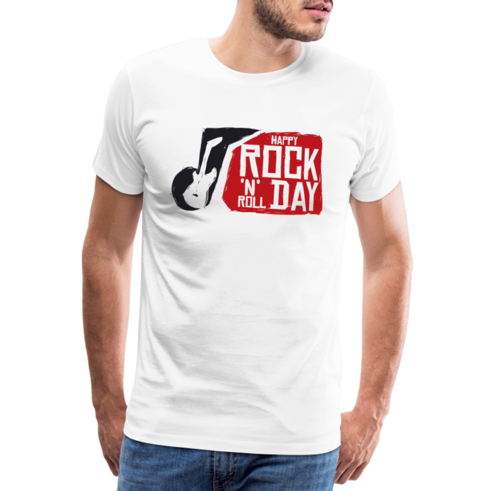 Happy Rock n Roll Day Premium T-Shirt Herren - Weiß