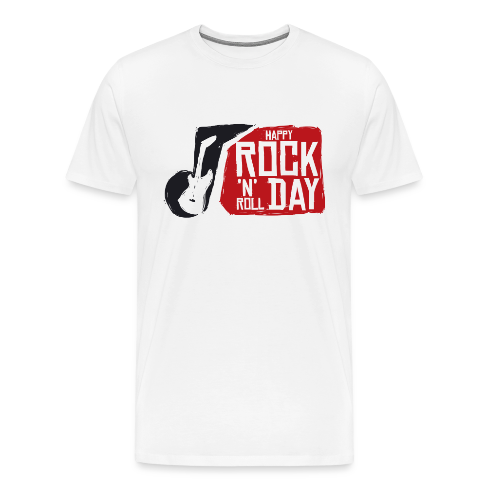 Happy Rock n Roll Day Premium T-Shirt Herren - Weiß