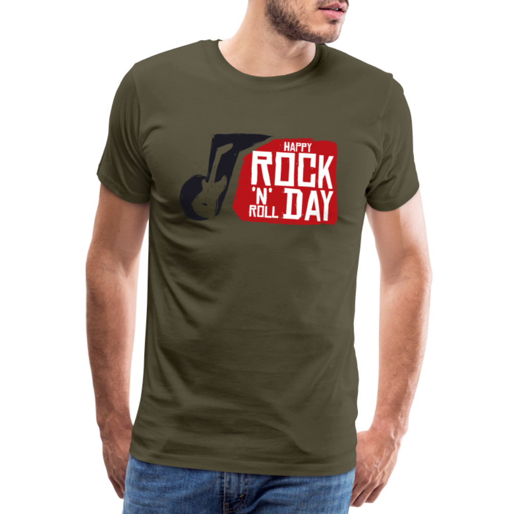 Happy Rock n Roll Day Premium T-Shirt Herren - Khaki