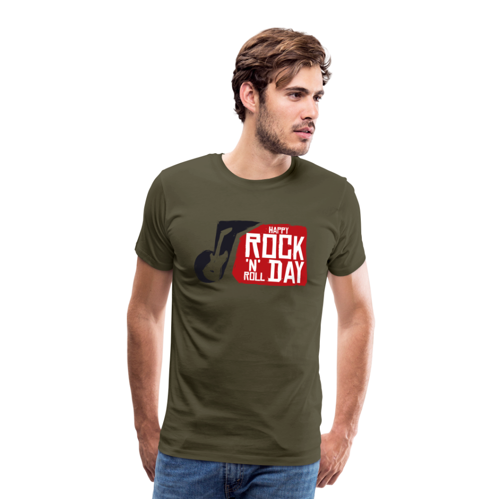 Happy Rock n Roll Day Premium T-Shirt Herren - Khaki
