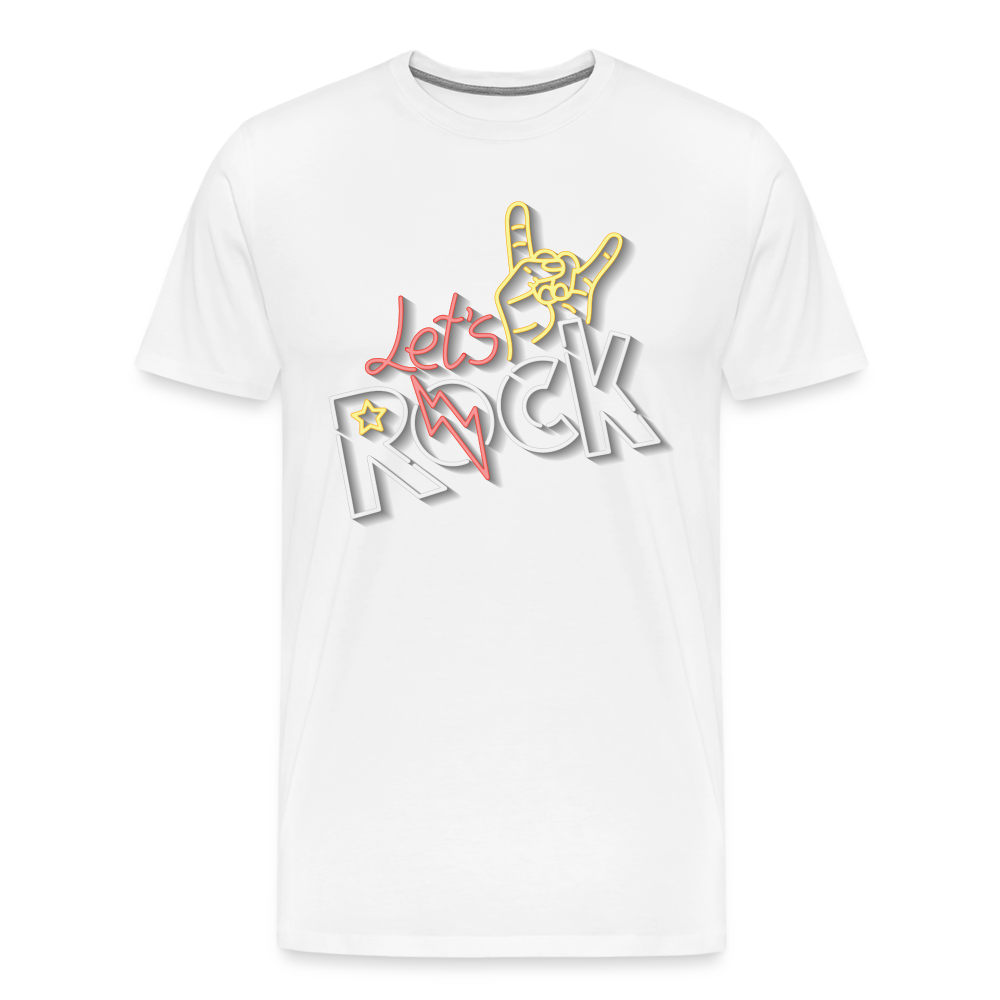 Lets Rock Rock n Roll Premium T-Shirt Herren - Weiß