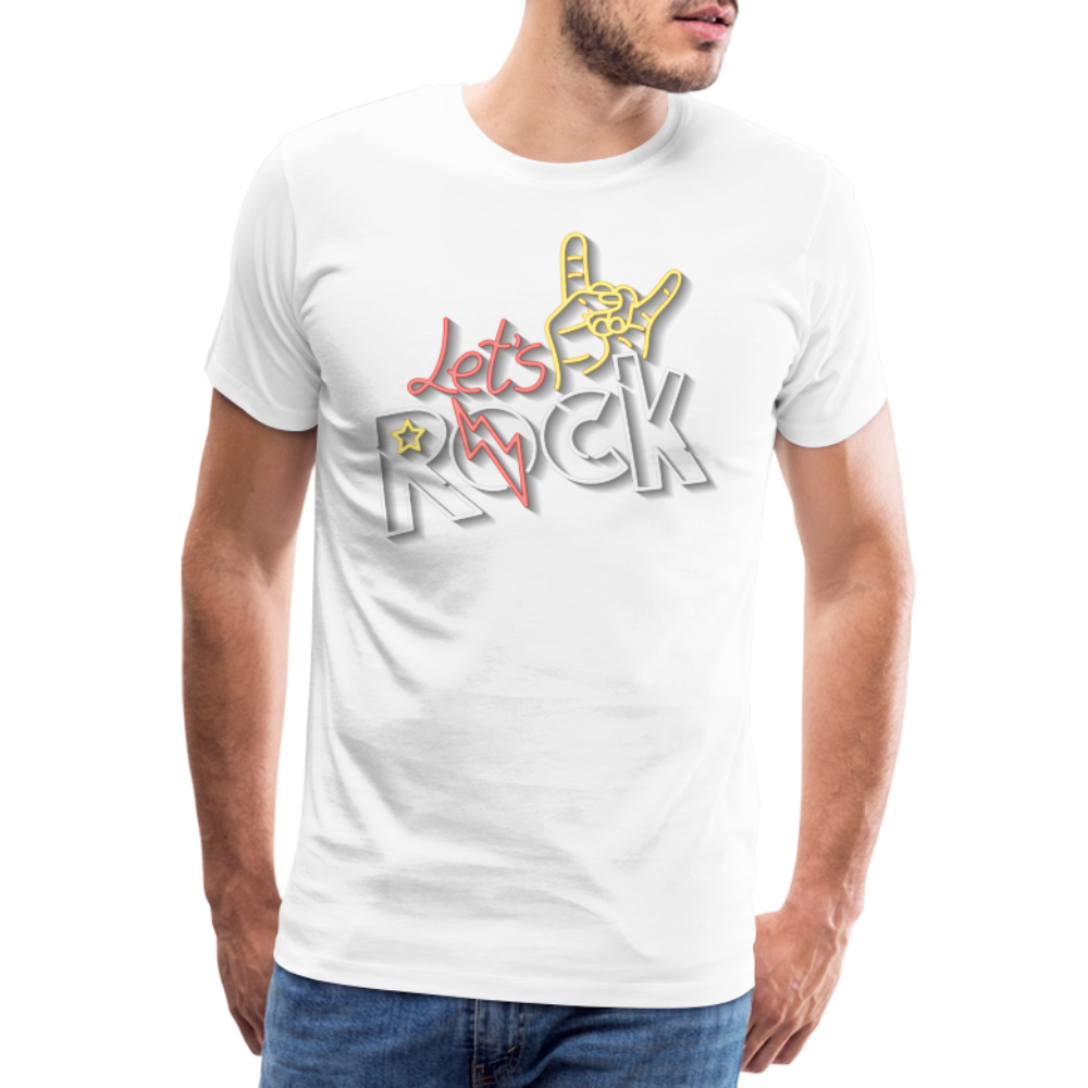 Lets Rock Rock n Roll Premium T-Shirt Herren - Weiß