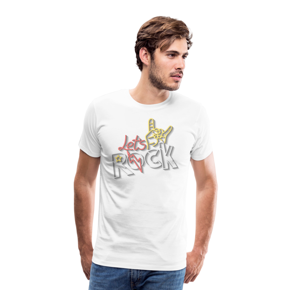 Lets Rock Rock n Roll Premium T-Shirt Herren - Weiß