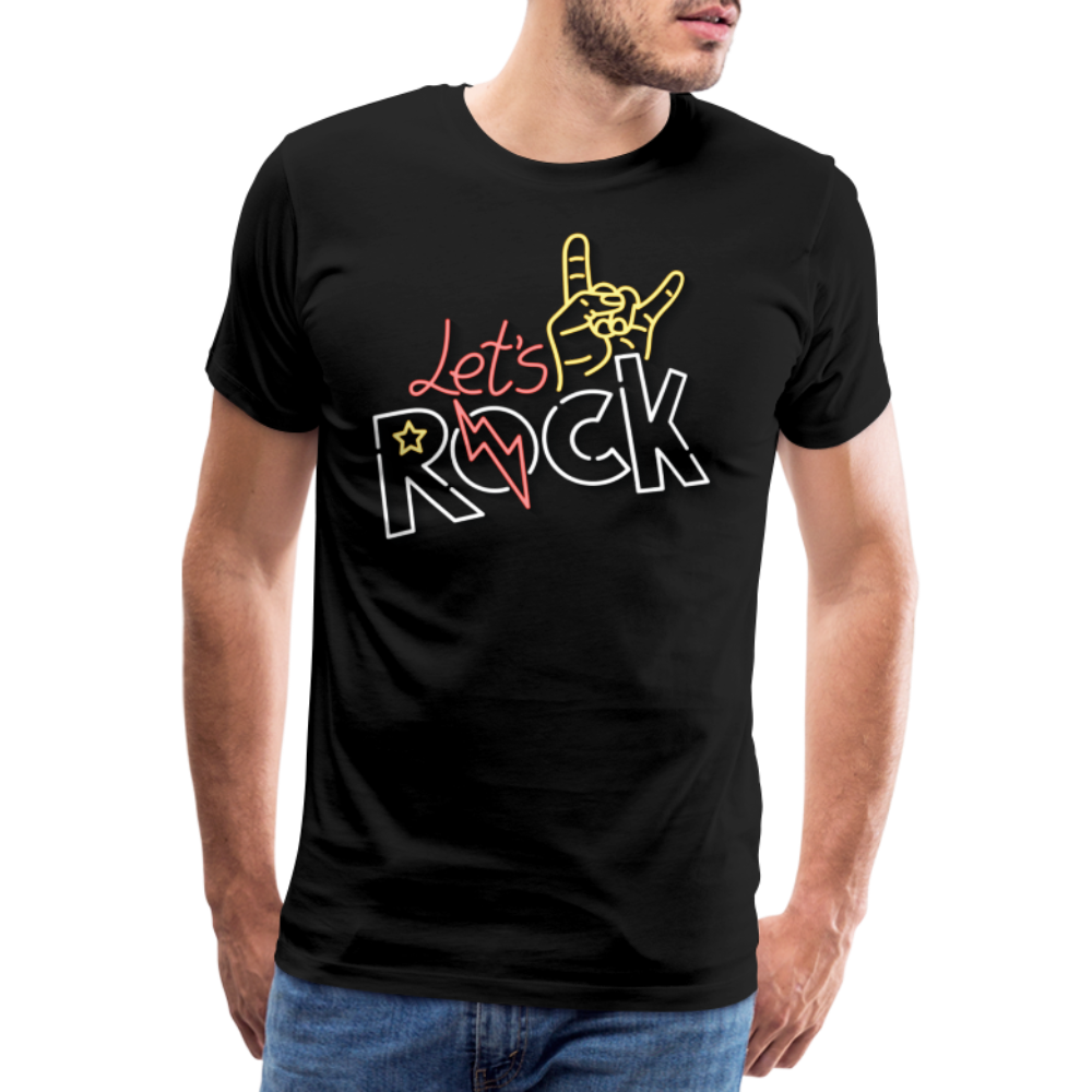 Lets Rock Rock n Roll Premium T-Shirt Herren - Schwarz