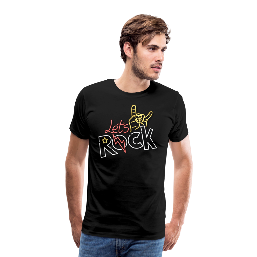 Lets Rock Rock n Roll Premium T-Shirt Herren - Schwarz