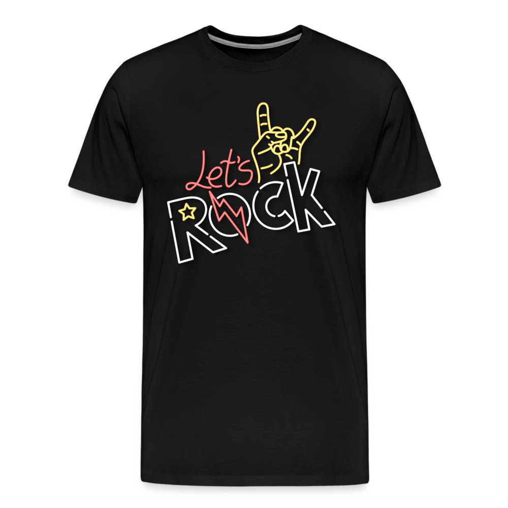 Lets Rock Rock n Roll Premium T-Shirt Herren - Schwarz