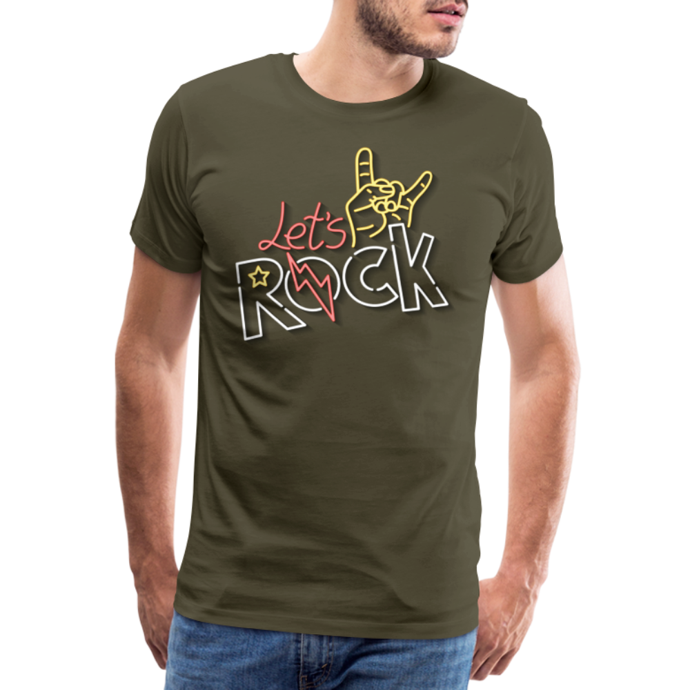 Lets Rock Rock n Roll Premium T-Shirt Herren - Khaki
