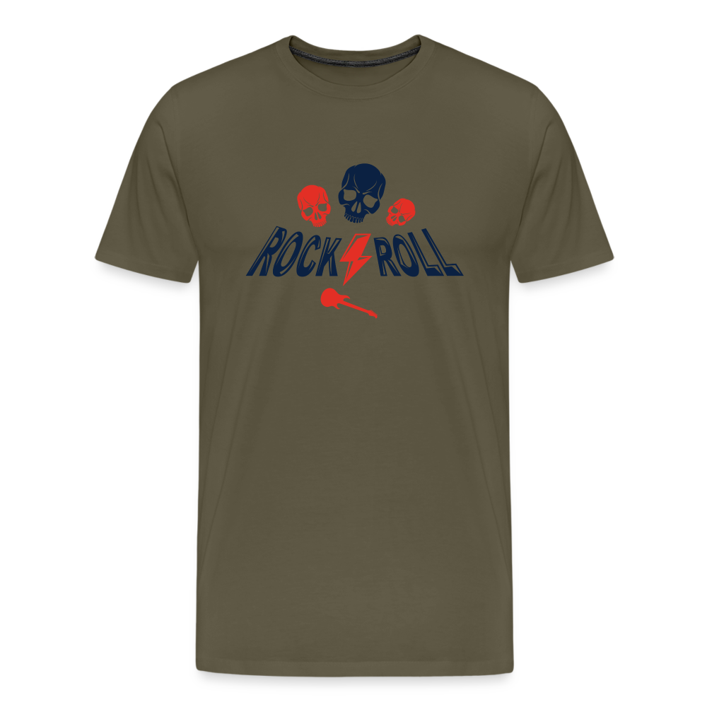Rock & Roll Skull Premium T-Shirt Herren - Khaki