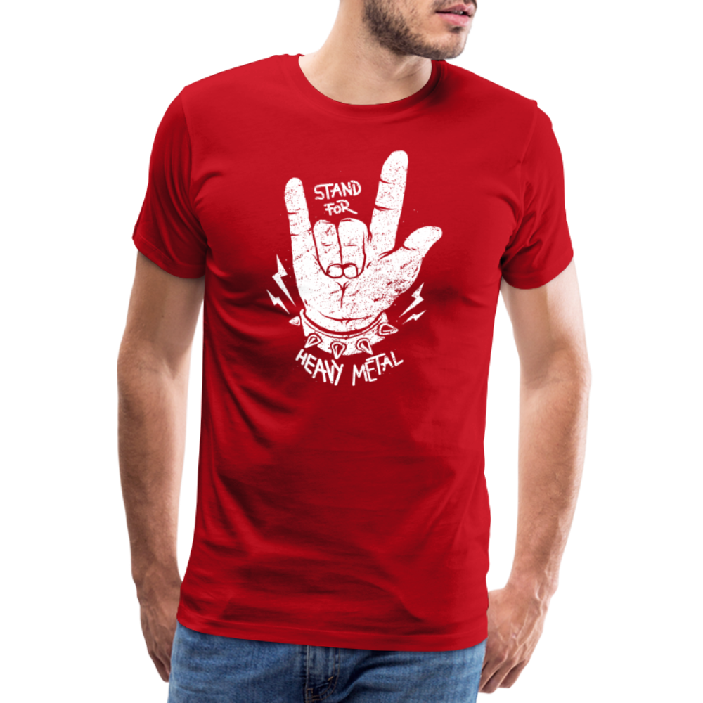 Heavy Metall Rock & Roll Premium T-Shirt Herren - Rot