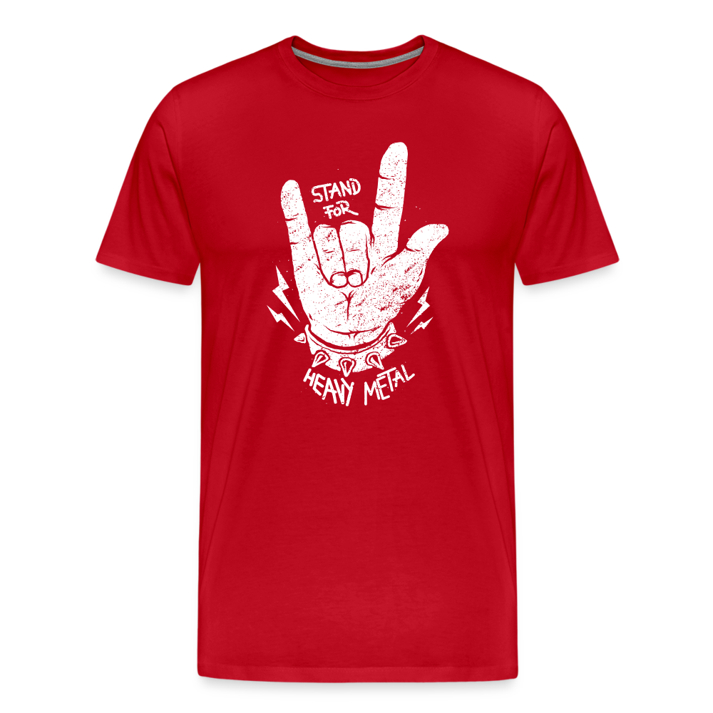 Heavy Metall Rock & Roll Premium T-Shirt Herren - Rot