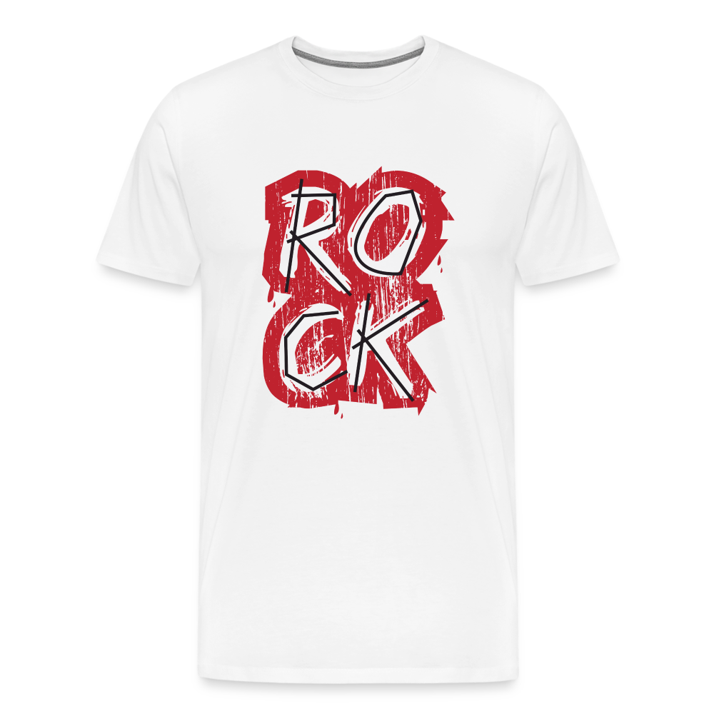 ROCK Rock & Roll Premium T-Shirt Herren - Weiß