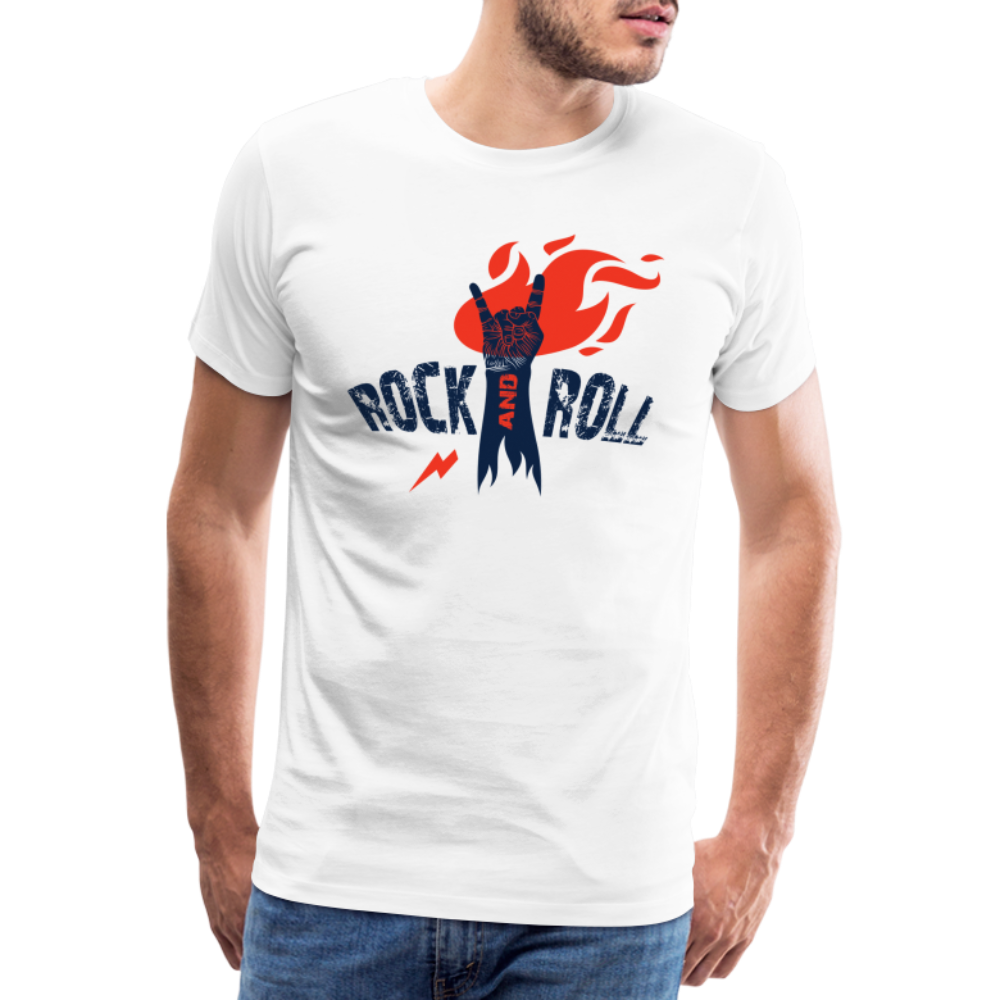 Rock & Roll 7 Premium T-Shirt Herren - Weiß