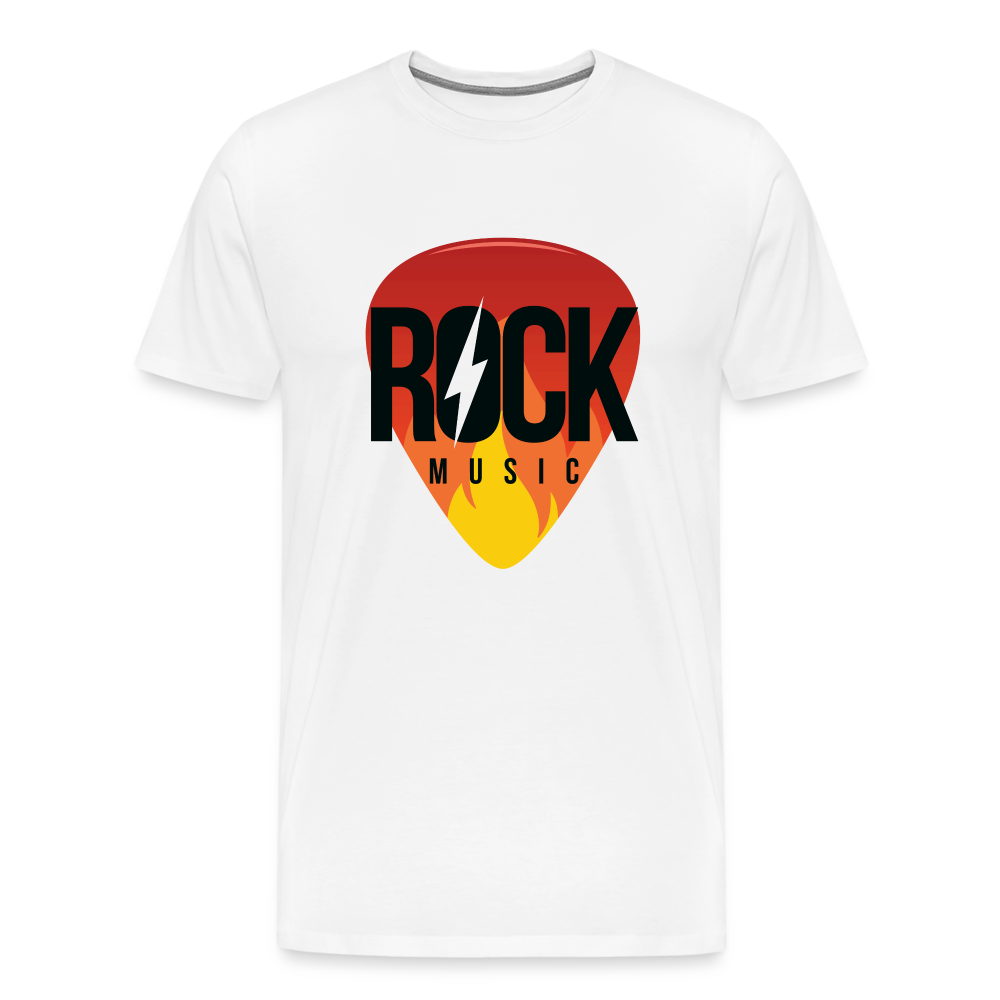 Rockmusic Rock & Roll Premium T-Shirt Herren - Weiß