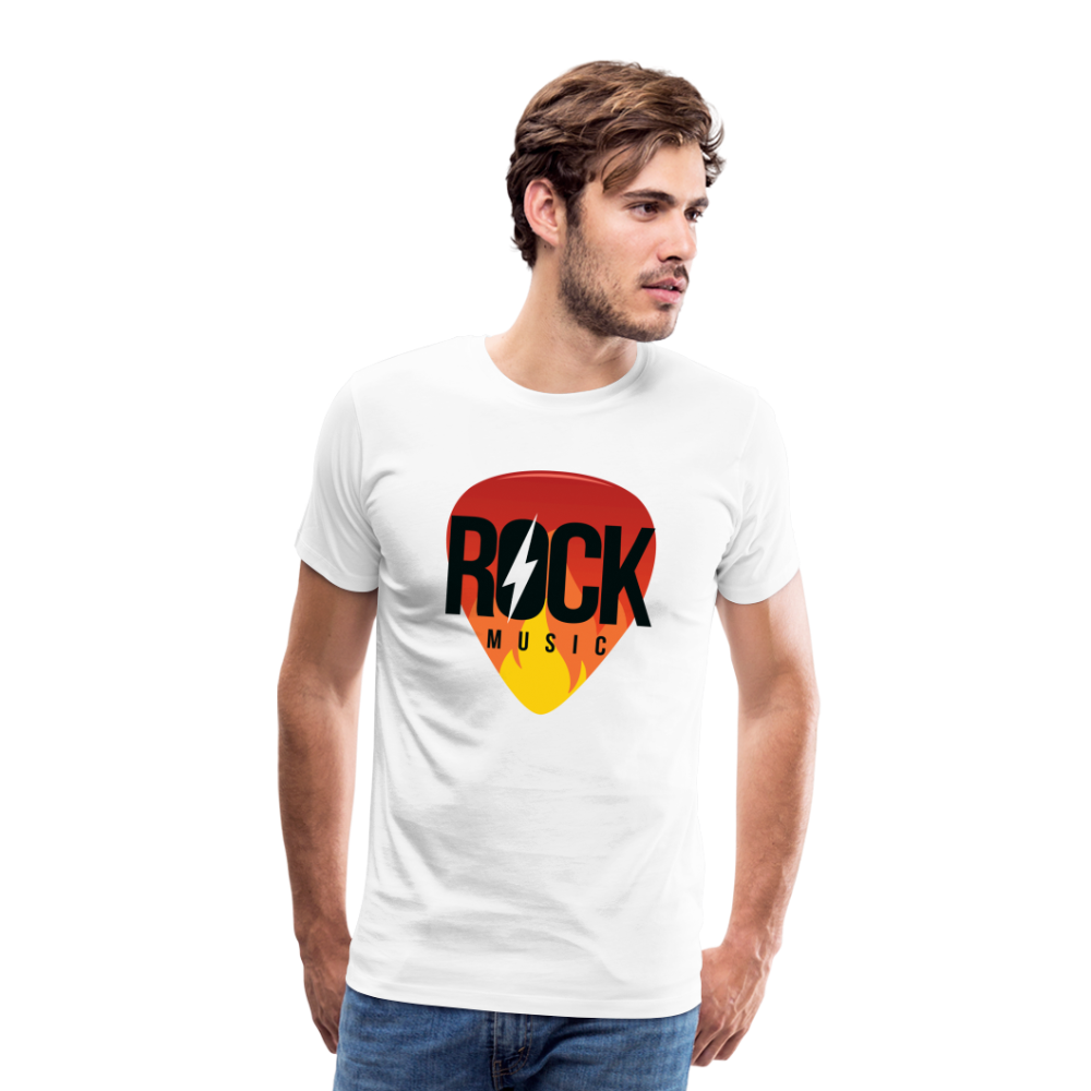 Rockmusic Rock & Roll Premium T-Shirt Herren - Weiß