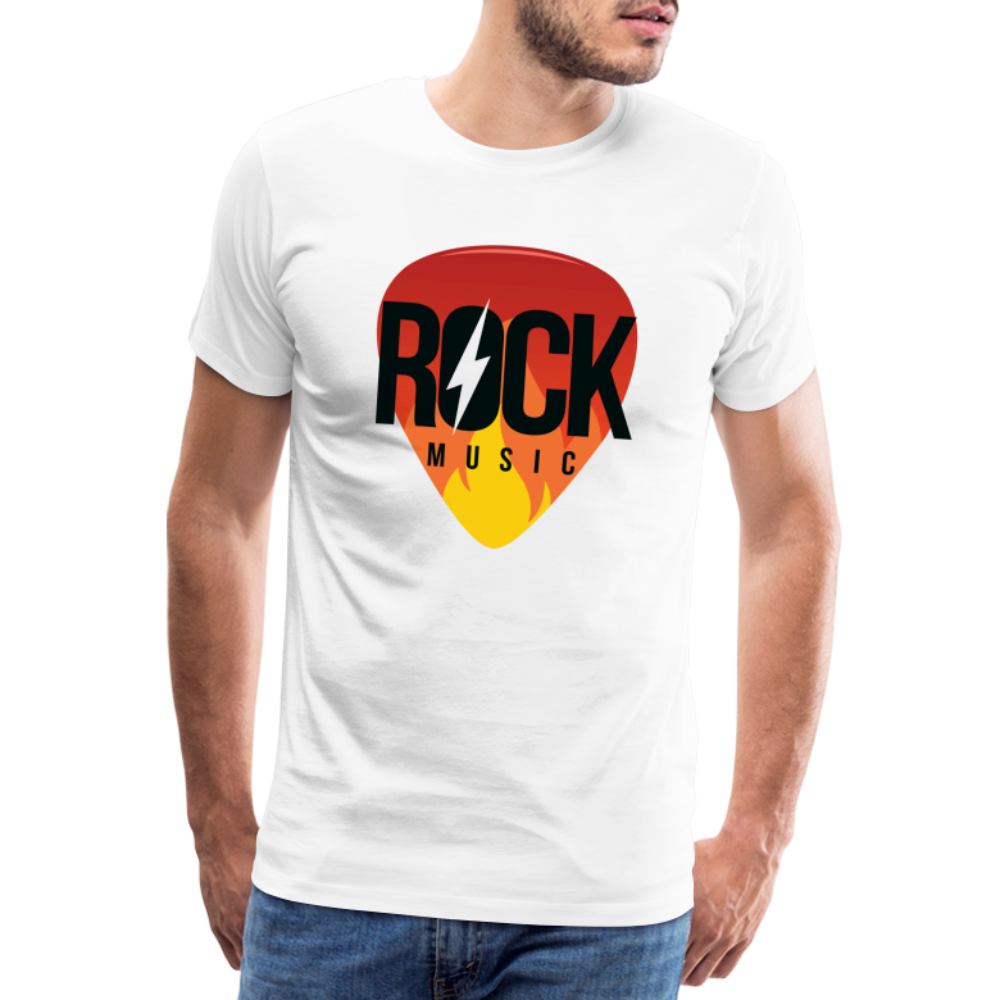 Rockmusic Rock & Roll Premium T-Shirt Herren - Weiß